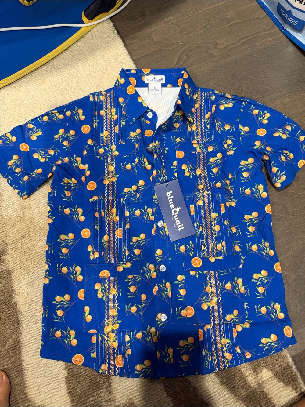 Blue Quail Citrus Short-Sleeve Guayabera